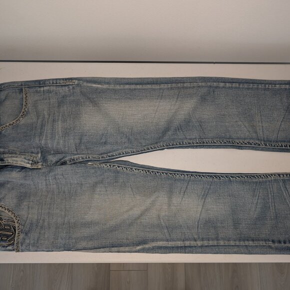 Reve-Kayden K Heavy Stitch Bling Jeans. Size 36x32 - Picture 2 of 5